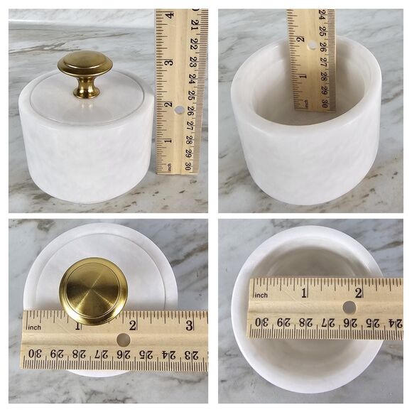 Marble Salt Cellar, Pinch Bowl, Kitchen Pinch Pot, Salt & Pepper Cellars, New - Picture 10 of 10